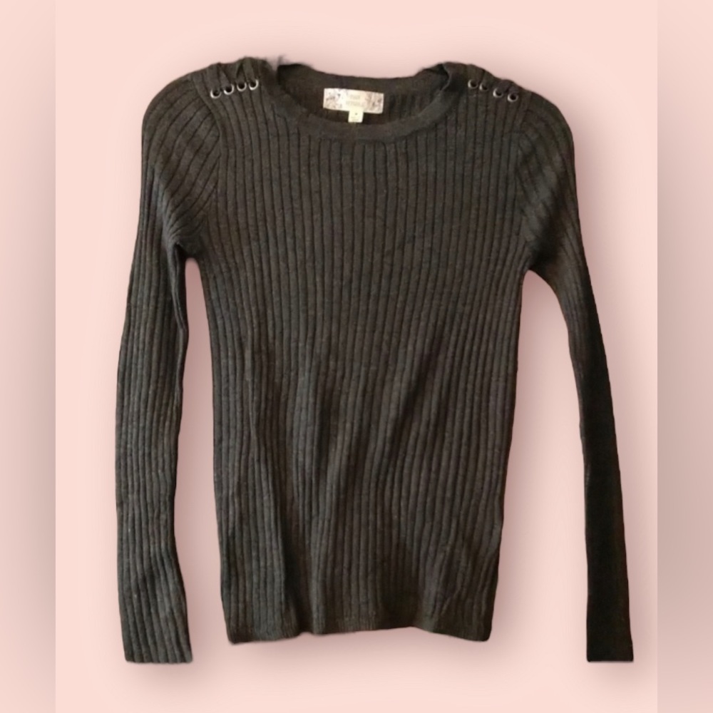 Pink republic gray sweater NWT